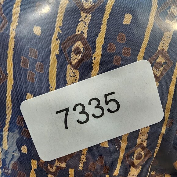 Womens Chaus Vintage Maxi 100% Silk Skirt Brown & Blue Geometric Print Size 14 - Picture 9 of 9